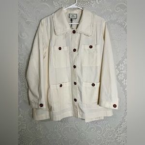 Tuckernuck Pearl Baldwin Jacket Women’s Size XL Beige Linen Blend NWT
